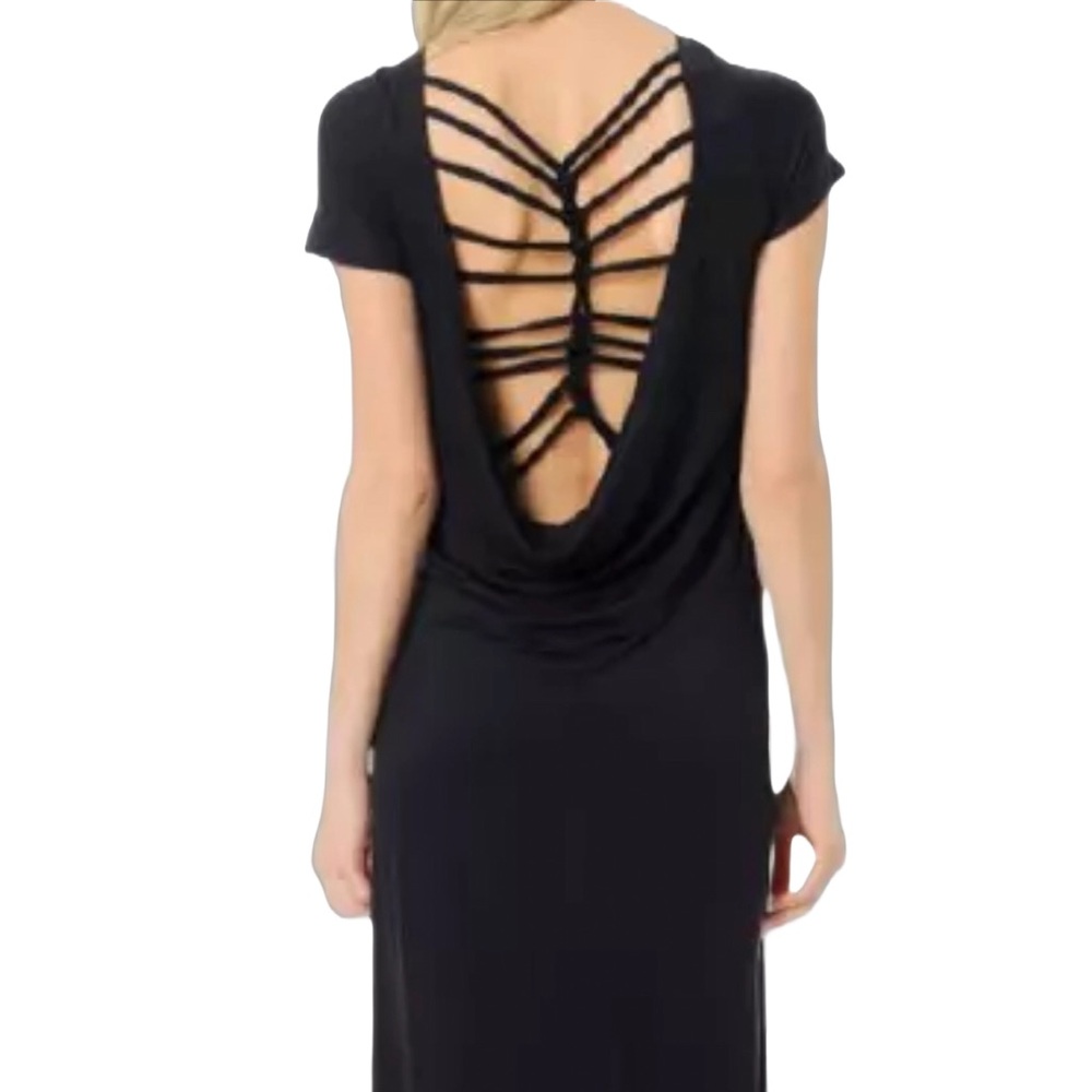 Benjamin Jay Strappy Knot Back Casual Gown - Picture 2 of 14